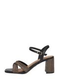 Tamaris Sandalen met hak zwart Textiel - Maat 39