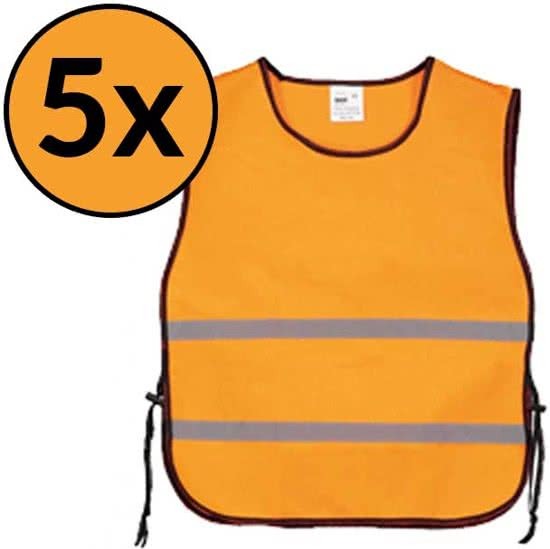CiclÃ³n Sports veiligheidshesje - veiligheidsvest - hesjes - oranje 5x