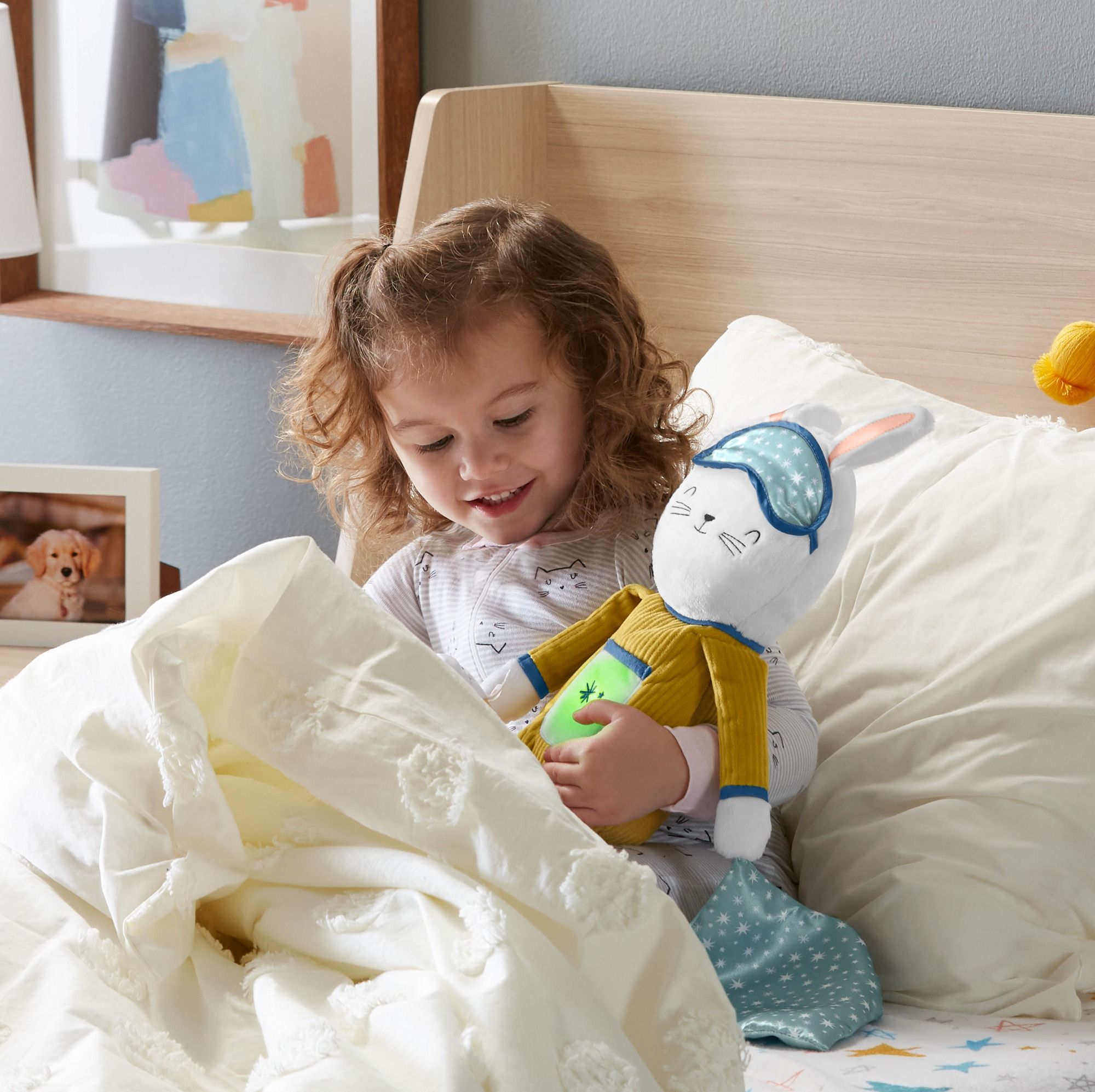 Fisher-Price Hoppy Dreams Soother & Slaap Trainer - Konijn - Dierenknuffel - Meerkleurig