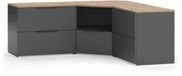 Vicco Wido Mur de salon – 3 parties Anthracite/Sonoma