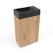 Saniclass Holz Pure Toiletmeubelset - 40x60.5cm - 1 deur - fontein natuursteen donker - kraangat rechts - eiken natural