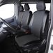 Merkloos Stoelhoes auto Universeel 3-delig Jacquard, kunstleer en polyester Grijs