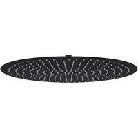 vidaXL Regendouchekop - rond - 50 cm - roestvrij staal - zwart