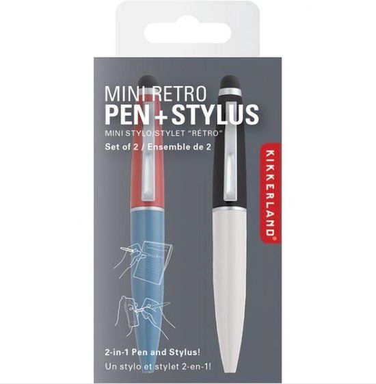Kikkerland Design Kikkerland Mini Retro Pen + Stylus