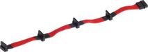 SilverStone Adapter 4-Pin Molex > 4x 15-Pin SATA 30cm Rood