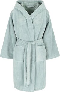 Casilin Teddy Kinder badjas met capuchon - Sea Green - Maat 134/140
