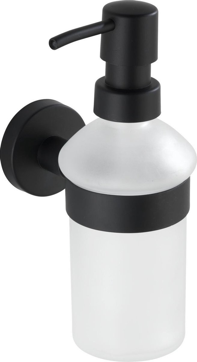 WENKO zeepdispenser Bosio 200 ml RVS matzwart/wit zwart