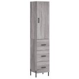VidaXL Hoge kast, grijs Sonoma, 34,5 x 34 x 180 cm, houtvezel