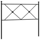VidaXL Hoofdeind & Voeteind Zwart Staal 107 cm Breedte 1120 mm Hoogte 90,5 cm