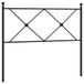 VidaXL Hoofdeind & Voeteind Zwart Staal 107 cm Breedte 1120 mm Hoogte 90,5 cm