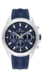 Tommy Hilfiger Multifunctioneel analoog kwartshorloge voor heren met blauwe siliconen band - 1710649