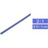 TRU COMPONENTS 1225515 Krimpkous zonder lijm Blauw 10.70 mm 5 mm Krimpverhouding:2:1 per meter