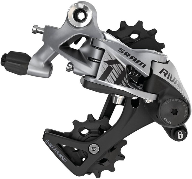 SRAM Rival1 Type 3.0 Derailleur 11-speed middellange kooi zwart/zilver