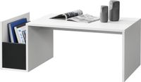 en.casa Bollnas Salontafel met opbergvak 90x45x35 cm wit en zwart