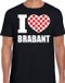 Bellatio Decorations Brabrantse shirts T-shirt I love Brabant - voor heren - zwart - Carnaval kleding XXL