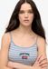 Superdry Athletic Essentials camitopje Dames Vesten Tidal Blue Stripe