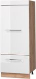Vicco Opbergkast Fame-Line, Wit Hoogglans/Goudkleurig Eiken, 60 cm