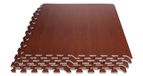 Woody tapis de fitness, bois, bois de cerisier, 4 pièces