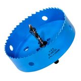 HYCHIKA Gatenzaag 125 mm, bimetalen gatfrees van sneldraaistaal HSS voor metaal, aluminium, gips, roestvrij staal, kunststof, hout, gips en nog veel meer, met scheidbare boor en inbussleutel