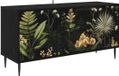 vidaXL Tv-meubel RHENEN 102 x 33 x 51 cm Zwart eiken Bewerkt hout