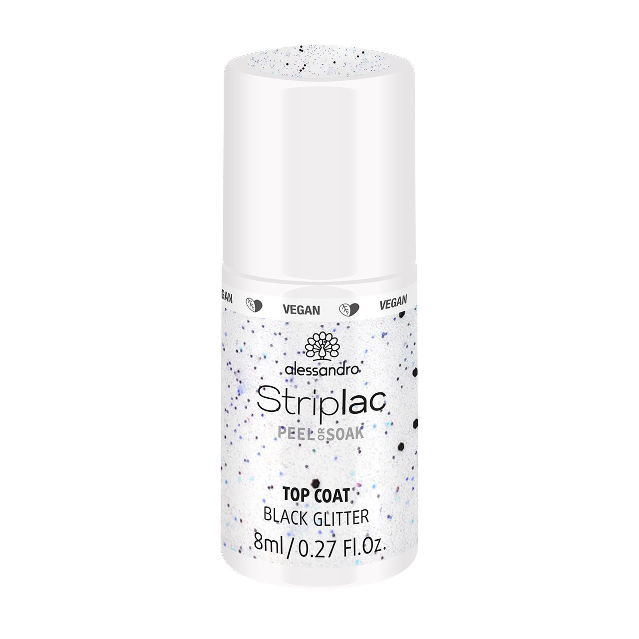 Alessandro Striplac Peel or Soak Nagel Top Coat - 8 ml - Glitter - Transparent