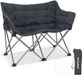TRVLMORE Chaise de camping - Pliable - 2 personnes - Capacité de charge 120 kg - Sac de transport inclus - Chaise papillon - Chaise de camping - Chaise pliante - Gris