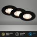 B.K.Licht BRILONER KULANA MINI 3-delige set LED inbouwspots zwart 3x 3,6W 350lm IP44 3000K