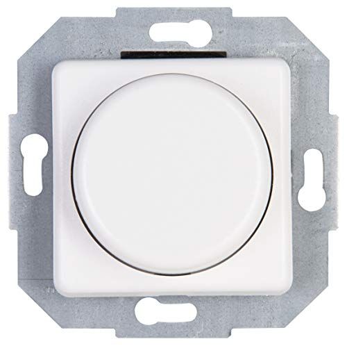 Kopp Europa arctisch wit, drukwisselschakelaar, combi-apparaat, LED-dimmer, voor gloeilampen, 230 V halogeenlampen, faseaansnijding, 847513080
