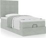 Prolenta Maison Exclusive - Ottoman bedframe met matrassen, lichtgrijs, 80x200 cm, fluweel