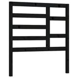 VidaXL Hoofdeind & Voeteind Zwart Grenenhout 96x4x104 cm