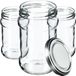 KADAX Kleine inmaakpotten, 315 ml, diameter 66 mm, potten voor honing, jampotten met deksel, luchtdichte, ronde potten (10 stuks, zilverkleurig)