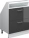 Vicco R-Line Keukenkast voor schuine wand – 60 cm met 2 laden Antraciet hoogglans/wit
