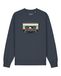 Watapparel Sweatshirt 'Retro Kassette' azuur / antraciet / oranje / zwart
