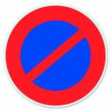 Chapuis DS22 Signaalschijf "Parken verboten" - zelfklevend PVC - diameter 280 mm