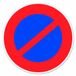 Chapuis DS22 Signaalschijf "Parken verboten" - zelfklevend PVC - diameter 280 mm