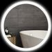 Miroir de salle de bain avec éclairage LED réglable, commande tactile et traitement antibuée, Ø60 cm