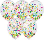 Haza party ballonnen - 15x stuks - gevuld met confetti - 30 cm - kinderfeestje - verjaardag - decoratie