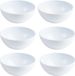 Plasticforte Kommetjes - 6x - Schaaltjes - wit - kunststof - 12 x 5 cm - voor dessert en ontbijt - 425 ML - BPA vrij - Onbreekbaar