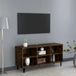 Prolenta Maison Exclusive - TV-meubel met metalen poten, gerookt eikenhout, 103,5 x 30 x 50 cm