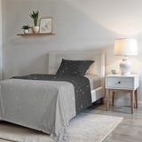 Beddengoedset Fashion Beddengoedset Stars grijs, eenpersoonsbed