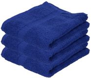 Towelcity 3x Serviettes de luxe bleues 50 x 90 cm 550 grammes