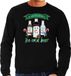 Bellatio Decorations Foute Kersttrui/Sweater Heren - IJskoud Bier - Zwart - Christmas Beer S