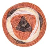Gründl Wol Luminosa kleurverloopgaren - 1 bol 200 g / 440 m - 1 bol = 1 lus - zacht breigaren & haakgaren met scheerwol - pompoen-lichtgeel-bruin