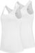 Apollo Onderhemden Singlet Dames Bamboe Wit 2 Stuks Maat Xl