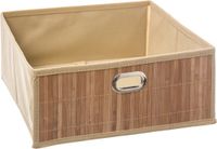 5Five Opbergmand/kastmand - 13L - beige - linnen/bamboe - 31 x 15 x 31 cm