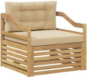 vidaXL Buitensofa Wit en Beige