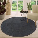 TT Home Vloerkleed Rond Jute Antraciet 80 cm