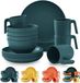 Allecto Plus - Set de couverts en plastique de 16 pièces - Vert