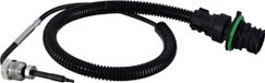 HELLA Temperatuursensor uitlaatgas, geschroefd, 2-polig, 490 mm kabel, geschikt voor o.a. Mercedes-Benz Actros