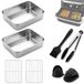 Solidchoice - 8-delige Accessoireset voor Airfryer met Roestvrijstalen Ovenvormen en Grillroosters